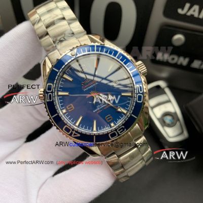 Perfect Replica Omega Seamaster 600M 43MM Watch - Blue Dial/Bezel 316L Steel Oyster Band